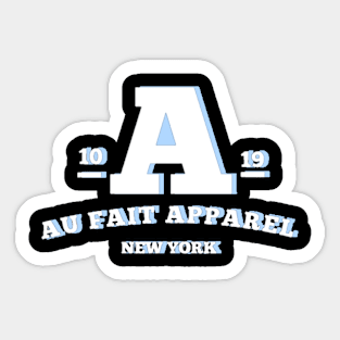 Aufait white og 1 logo light blue New York Sticker